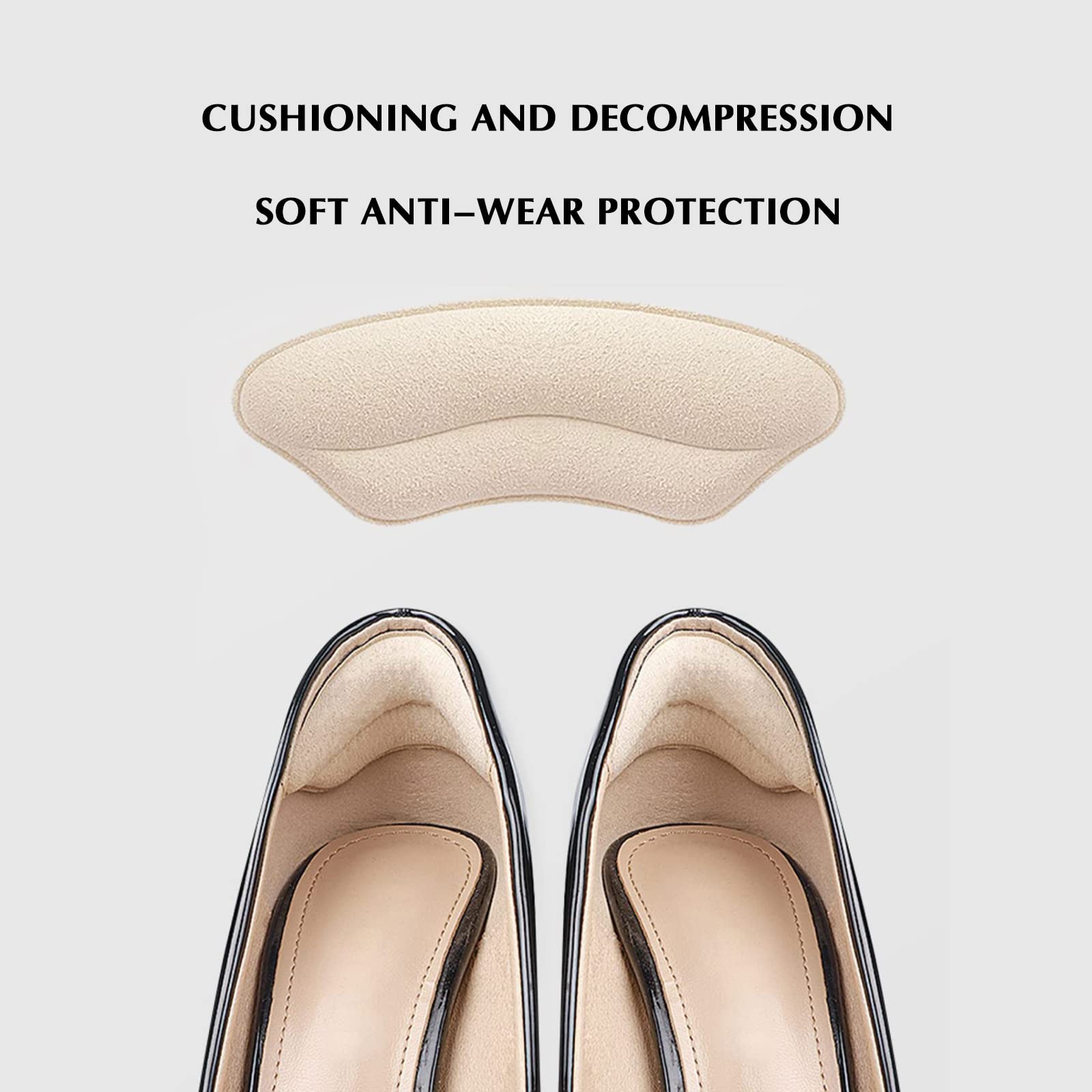 6 Pares Almohadillas para el talón, protección para el talón Autoadhesivas, Protector para El Cuidado de Los Pies para zapatos adecuado para hombres y mujeres