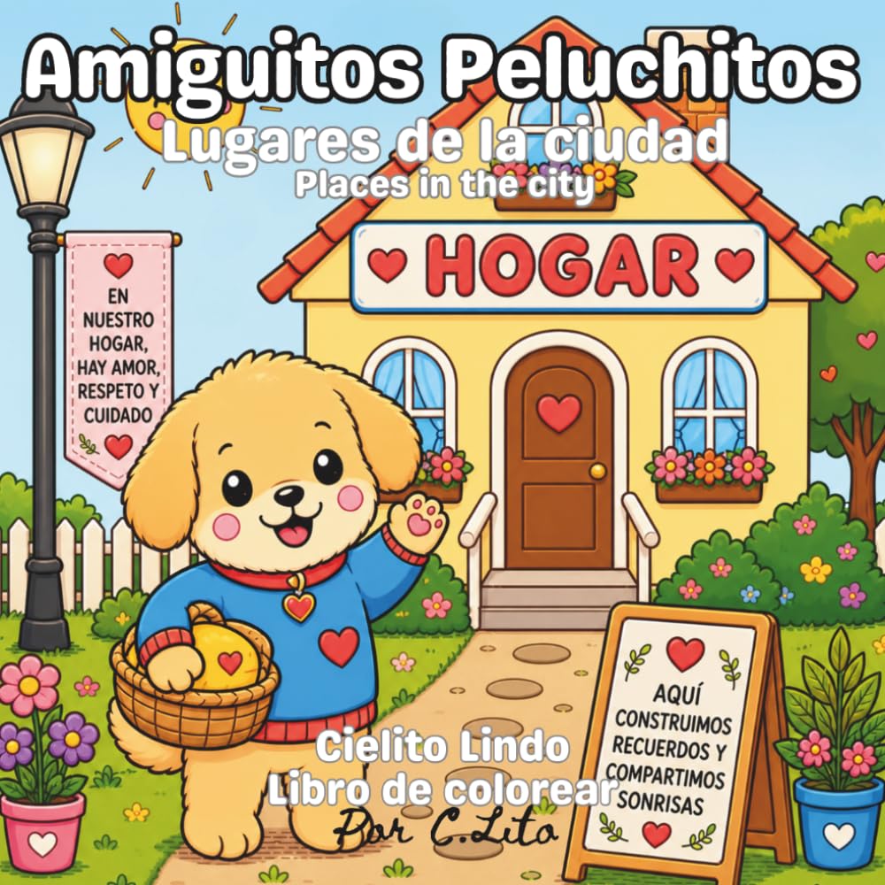 Amiguitos Peluchitos: Lugares en la ciudad libro de colorear