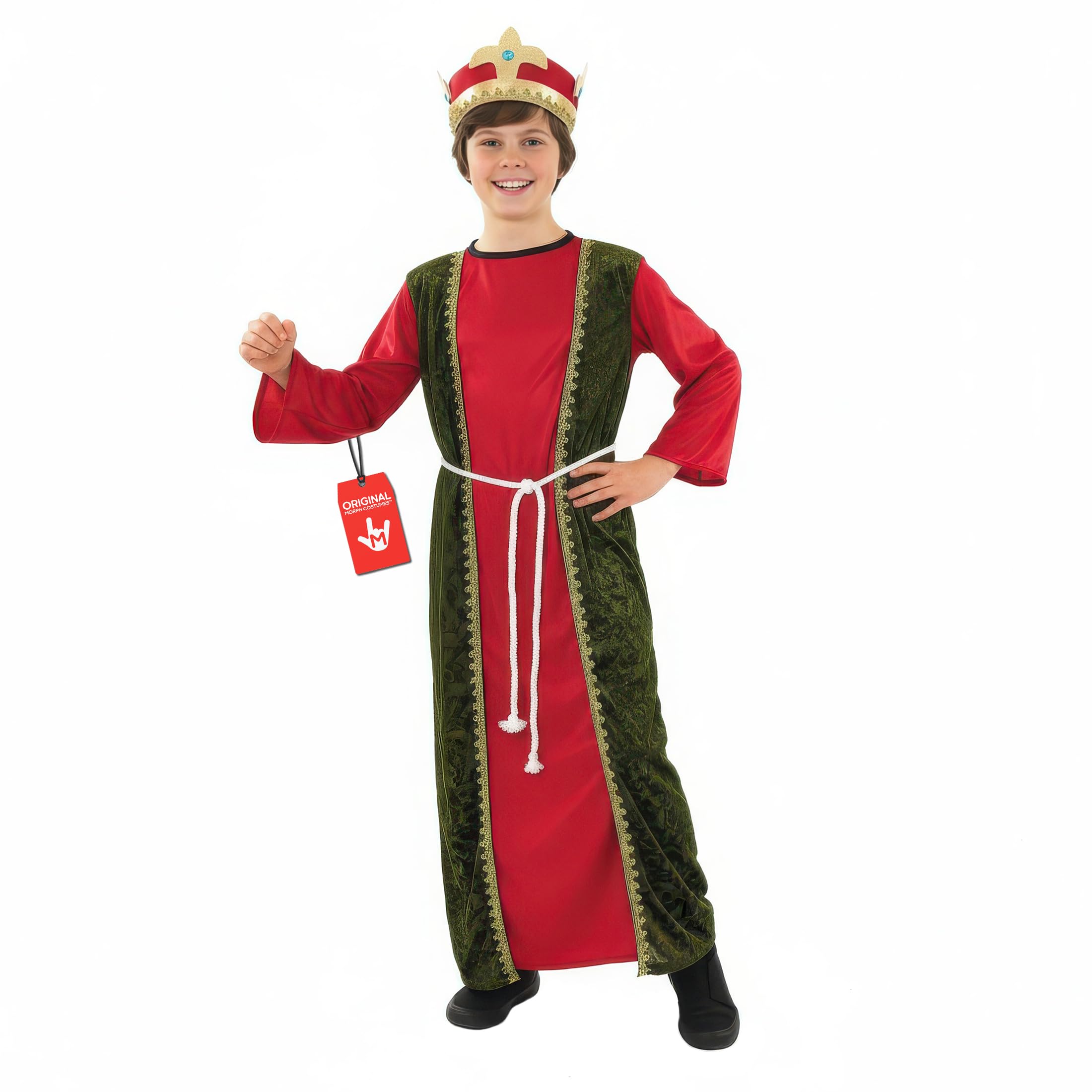 Fun Shack Red Wise Man Costume Kids, Wiseman Costume Kids, Nativity Costumes for Boys, Boys Christmas Costumes
