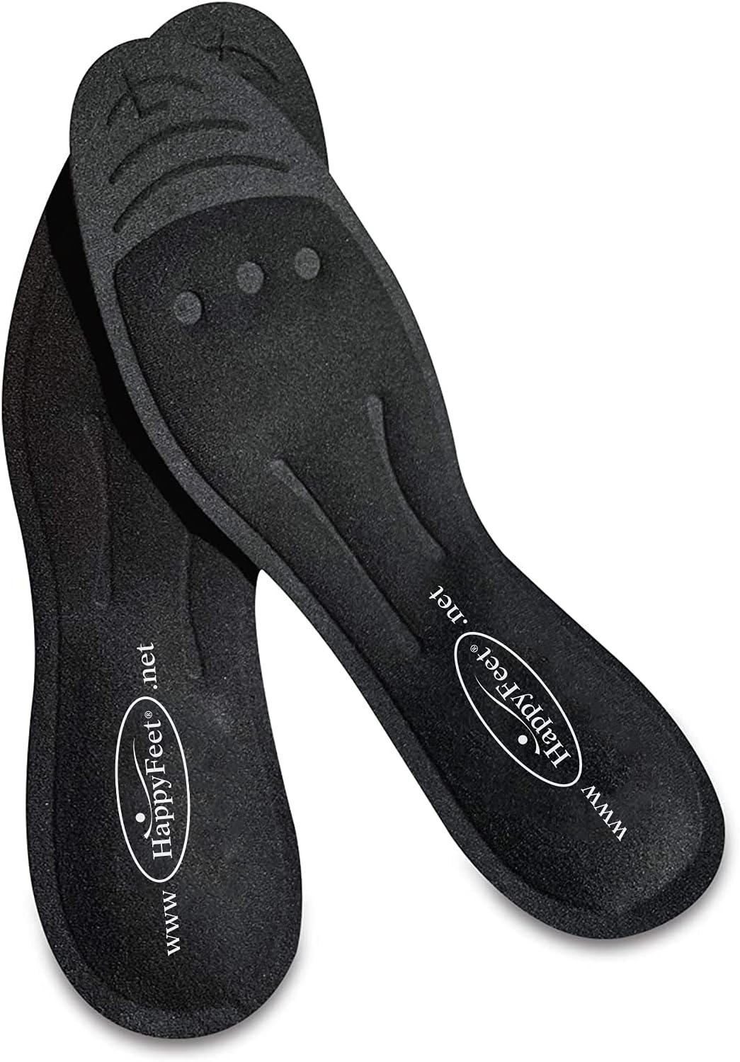 Happy Feet Plantar Fasciitis Insoles for Men Women - Gel Foot Care Shoe Inserts - Arch Support Work, Running Orthotics for Flat Feet Heel Pain Relief (L2 (Men 9½ - 10½) (Women 11 - 12))