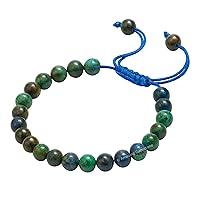 Vista 413 de Amazing Gemstone Yaxaite Bracelet for Women Men's Gifts - Protection Healing Crystal Bracelet - 8mm Gemstone Beaded Adjustable Bracelet Pulseras
