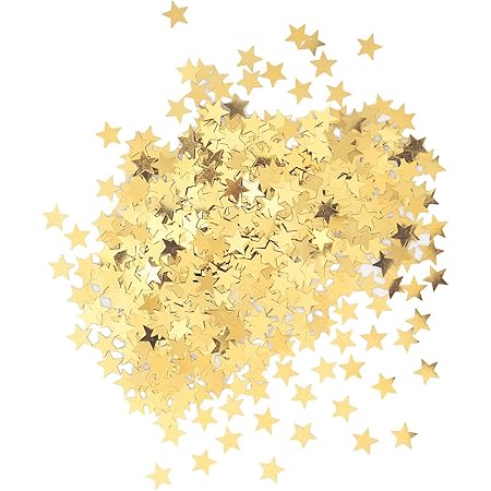 Metallic Gold Star Confetti, 0.5z