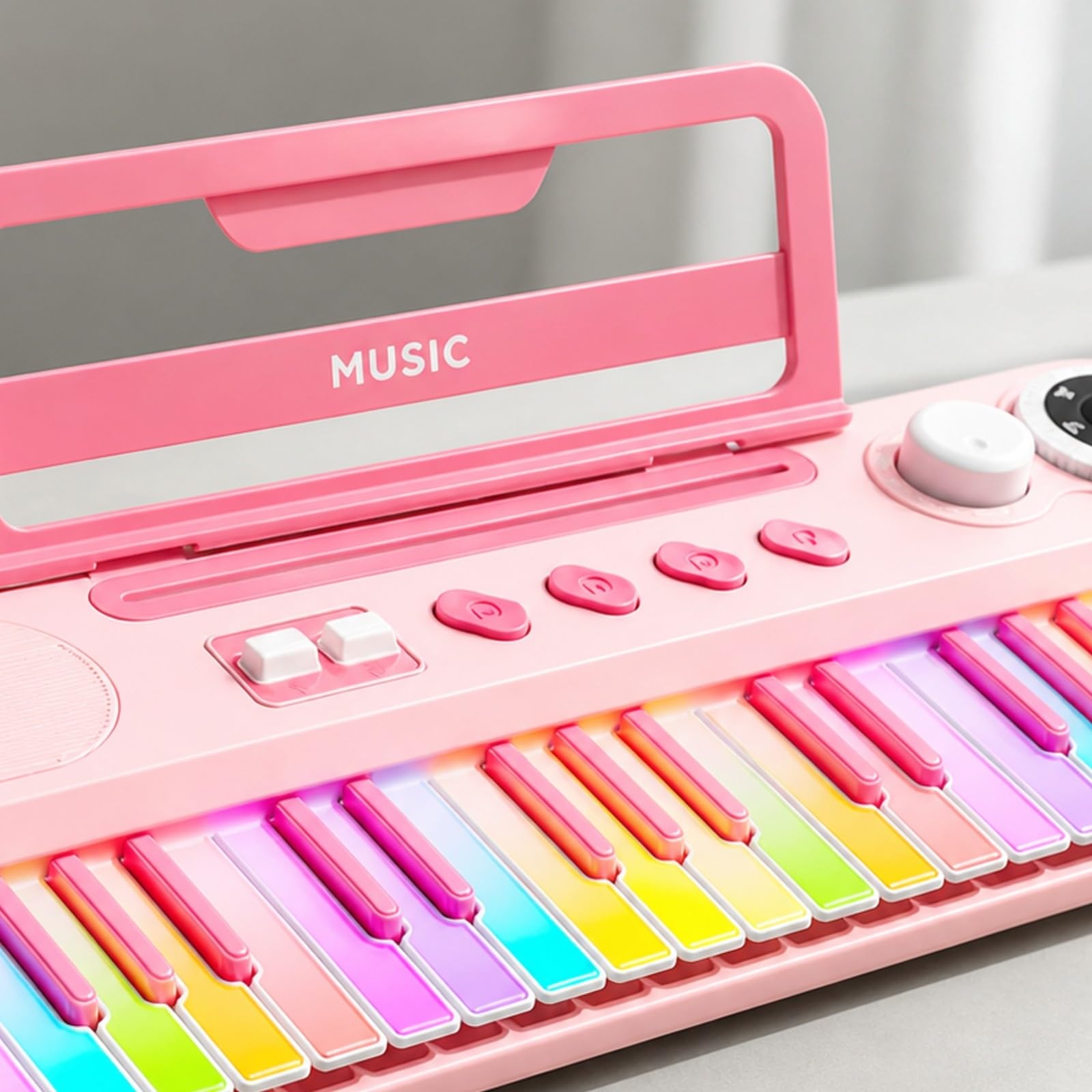 Piano Électronique Support Éducatif | Pile Rechargeable Intégrée, Clavier Musical Tches Lumineuses, Multifonction, J, pr, Débutan