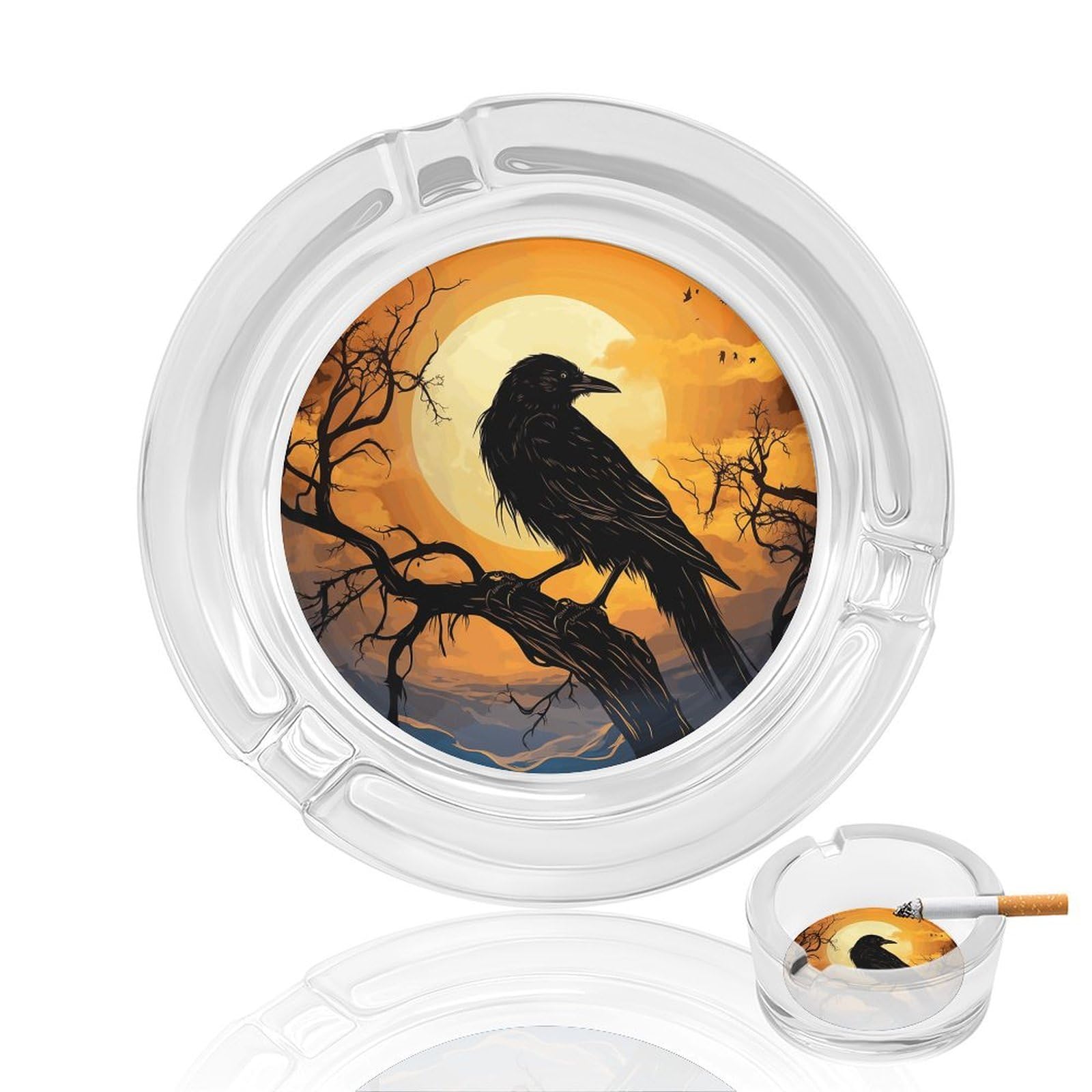 Cendrier en verre corbeau, un design élégant et durable pour sublimer votre intérieur