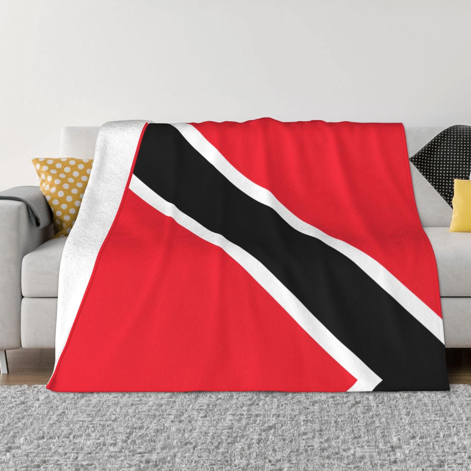 Couverture ultra douce chaude flanelle drapeau Trinité-et-Tobago