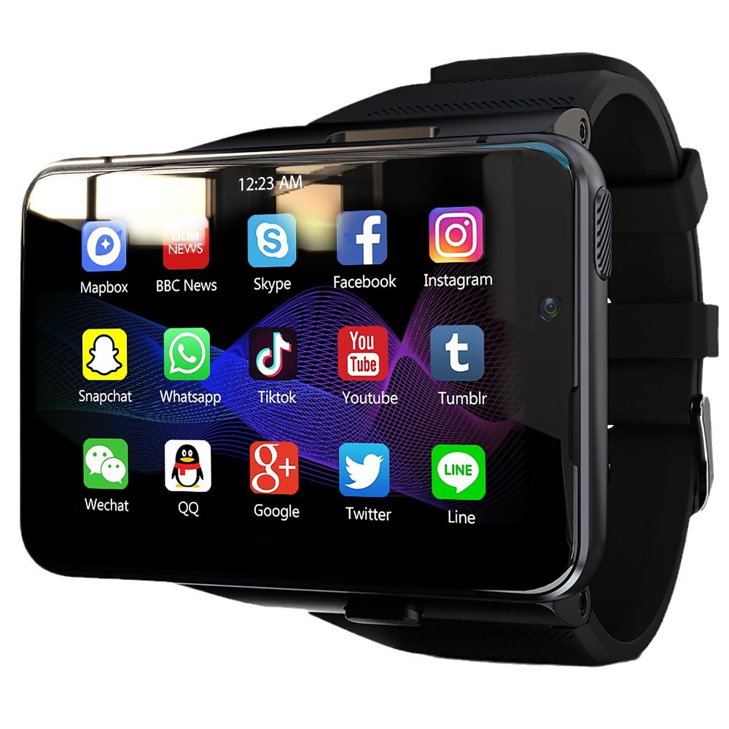Inteligentny zegarek 4G/WIFI dla mężczyzn i kobiet, ekran dotykowy HD o przekątnej 2,8 cala, bardzo duży inteligentny zegarek, bateria 2300 mAh, aplikacje do połączeń z aparatem, GPS TV,