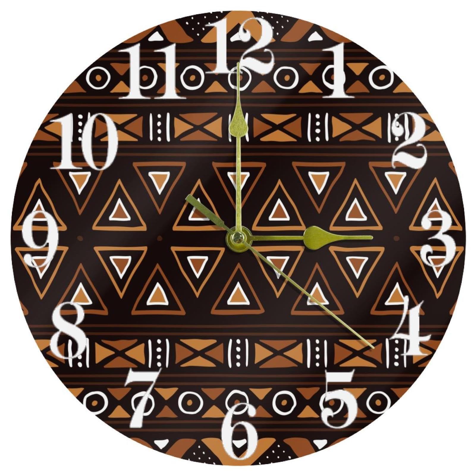 Horloge murale africaine sans tic-tac pour retrouver le sommeil et le calme
