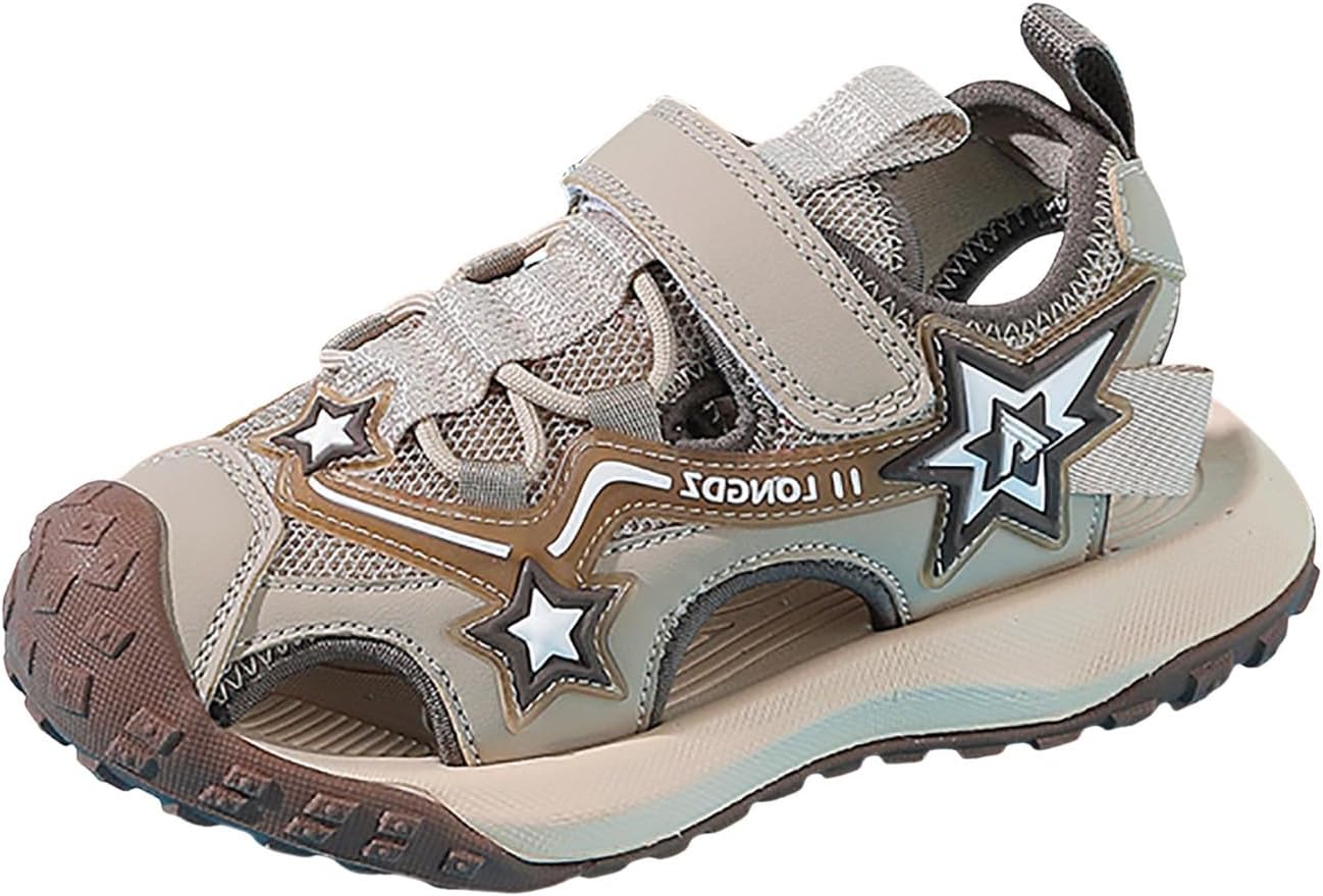 IWIHMIV Toddler Sandals Boys Girls Soft Sole Sandals Kids Closed Toe Water Sport Outdoor Non Slip Summer Beach Shoes