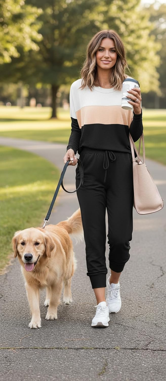 ETCYY NEW Lounge Sets for Women Sweatsuits Sets Two Piece Outfit Long Sleeve Pant Workout Athletic Tracksuits - Image 3