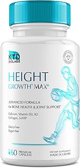 Height Growth MAX+ Kids Height Increase Booster - Made in USA - Natural Vitamins for Boys & Girls to Grow Taller - Multivitamin Capsules for Adults, Teens & Child Bone Growth