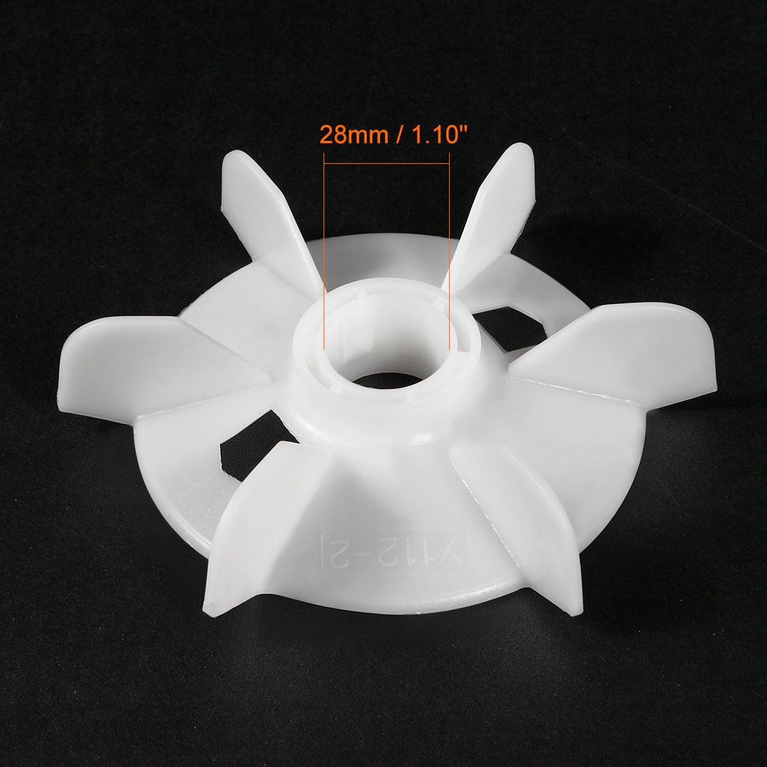 sourcing map 1Pcs 150 * 28mm Reemplazo de eje redondo Blanco 6 Paleta del ventilador del motor del impulsor