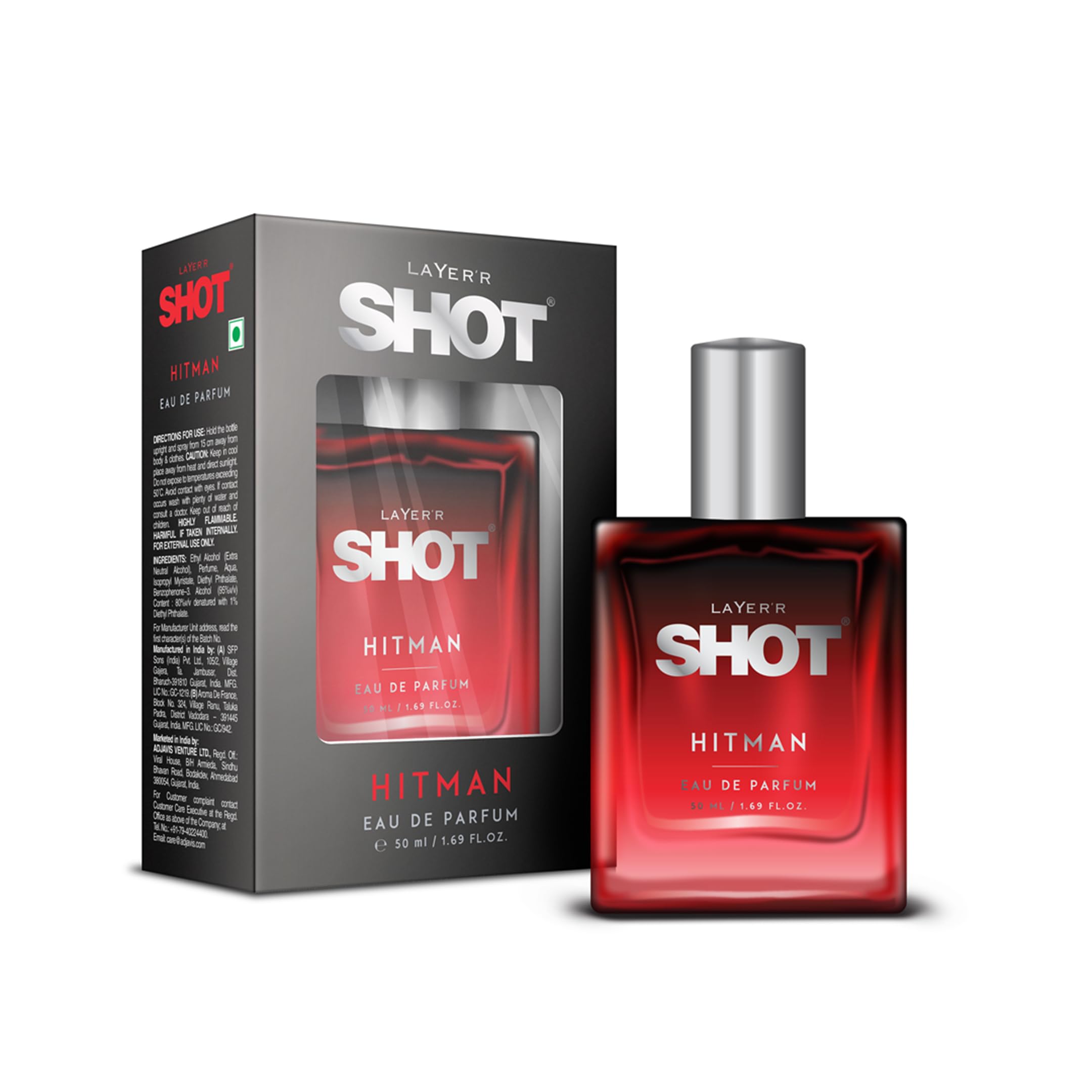 Layer'r SHOT HITMAN Eau De Parfum for Men, 50ml | Long-lasting citrus woody fragrance with grapefruit, pineapple, sandalwood & amber. Cruelty-Free.-image-17