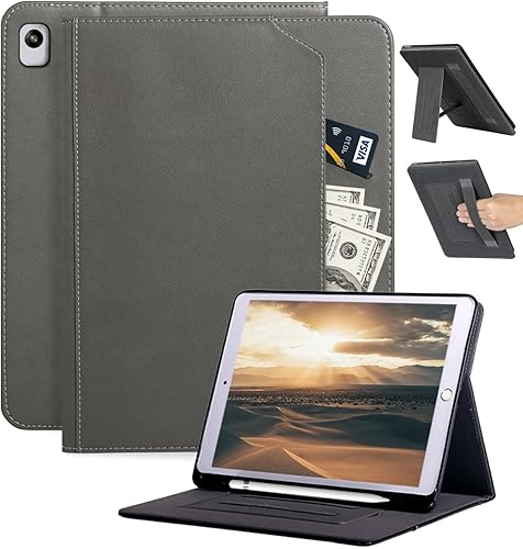 Miniatura 10 de Anpredo Funda para iPad de 56 generación de 9.7 pulgadas con portalápices encendido automáticoapagado automático, correa de mano elástica, soporte
