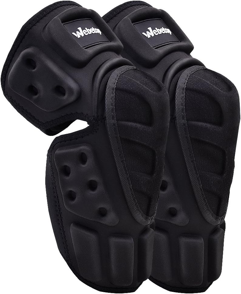 Webetop Motorcycle Knee Pads Adult High-Impact Shield-Resistance Flexible Breathable Adjustable Aramid Fiber +EVA Motocross MTB Shin Guards for Riding Skating Cycling