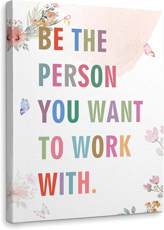 amazon-be-the-person-you-want-to-work-with-framed-canvas-wall-art