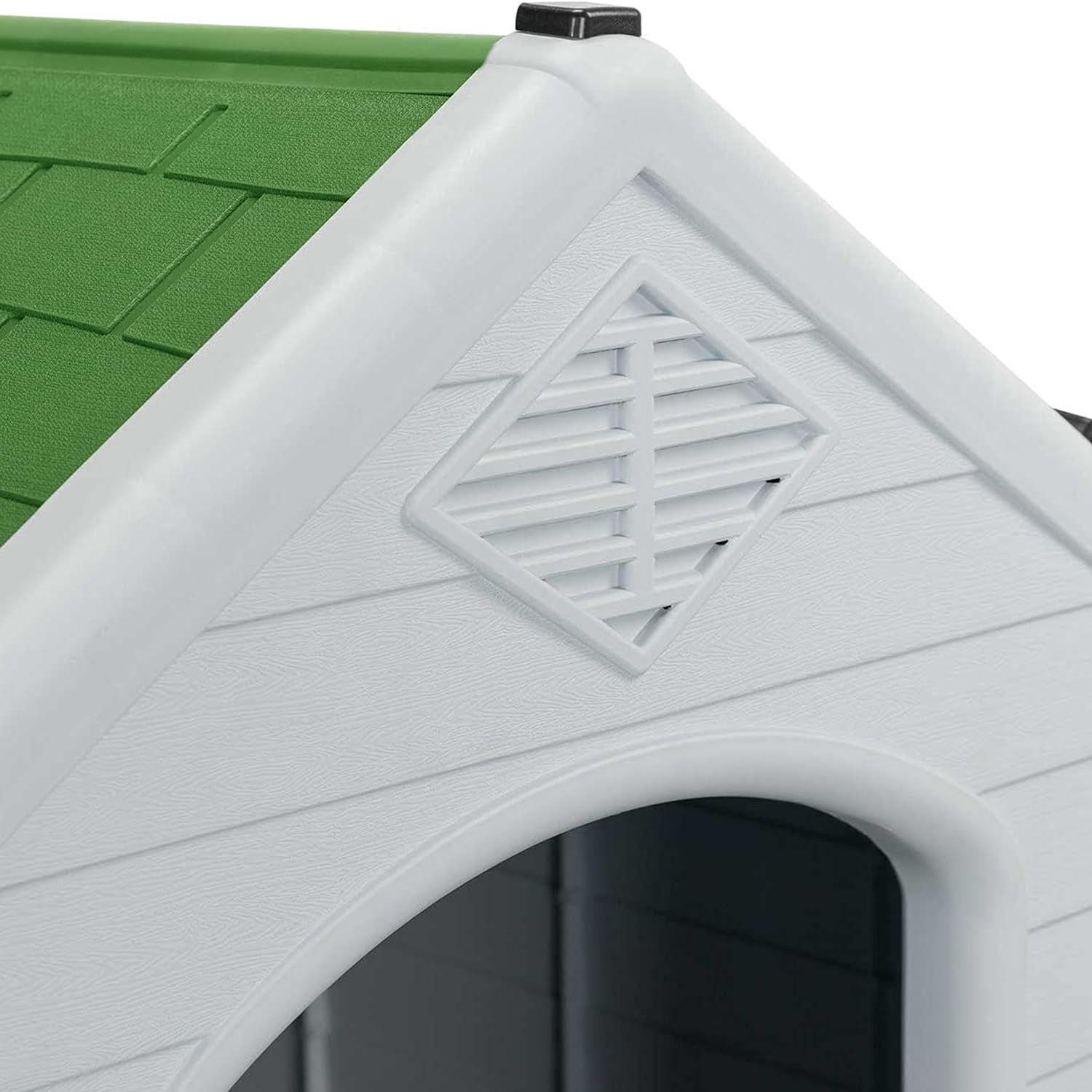 Aqpet Niche pour Chiens en Plastique pour extérieur, intérieur, Maison, Jardin, imperméable, avec Plancher surélevé, pour Chiens de Grande Taille, 105 x 96 x 98 H, Vert