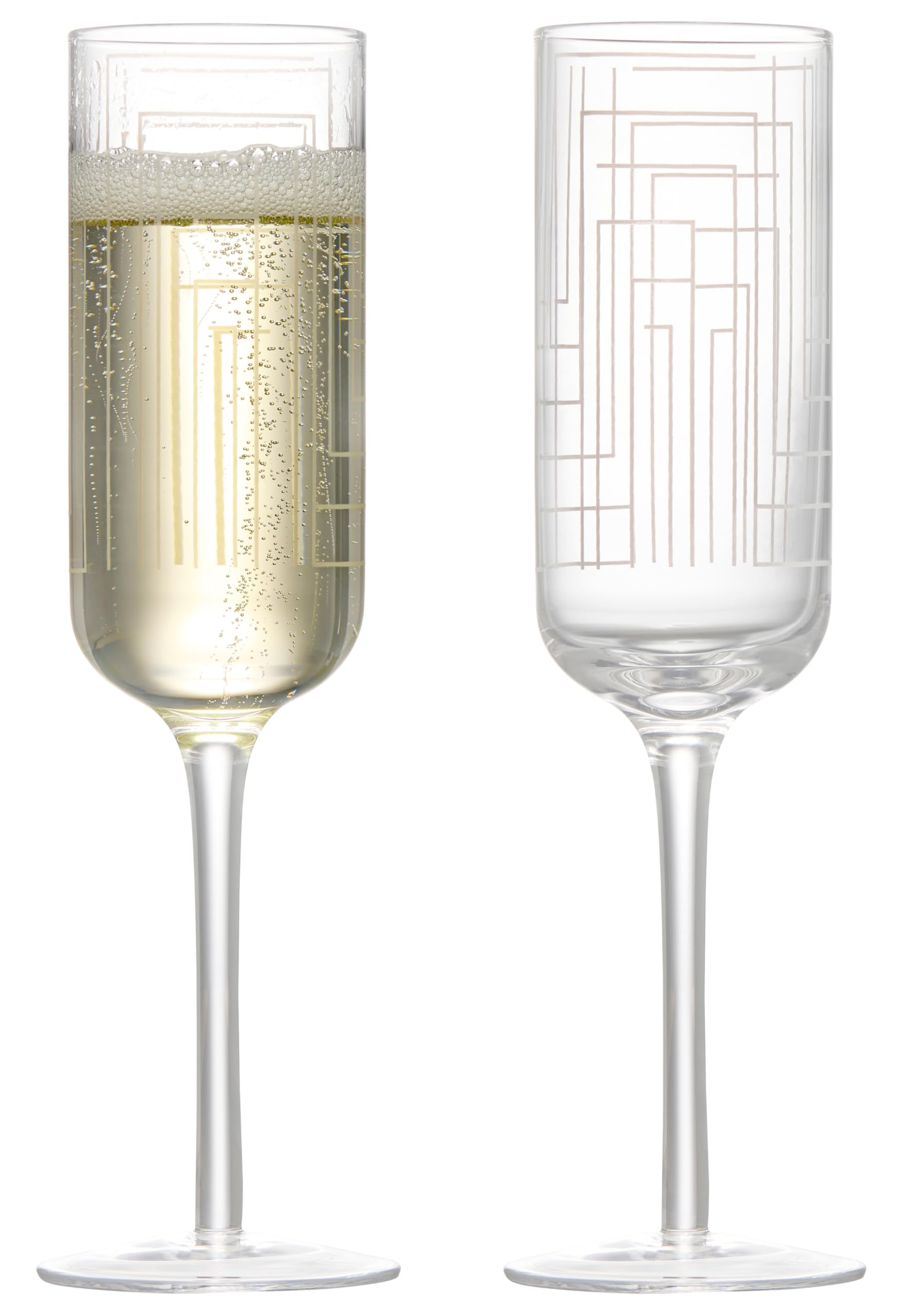 Champagne flutes Maze lot de 2 verres transparents pour vos dégustations