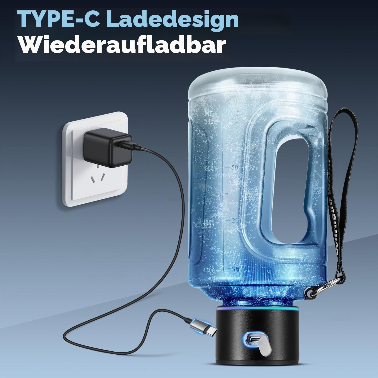Wasserstoff Wasserflasche, 1500 ML Wasserstoff Flasche Tragbare Hydrogen Water Bottle USB Wiederaufladbar Generator Wassergenerator für Reisen Fitness Studio zu Hause