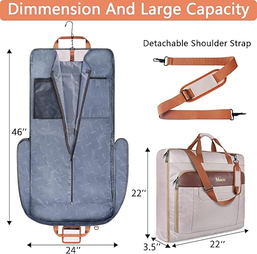 Miniatura 3 de Bolsa de mano para ropa, bolsas de ropa de viaje para viajes de negocios.., beige, (bright beige), Bolsa de ropa colgante para viajes