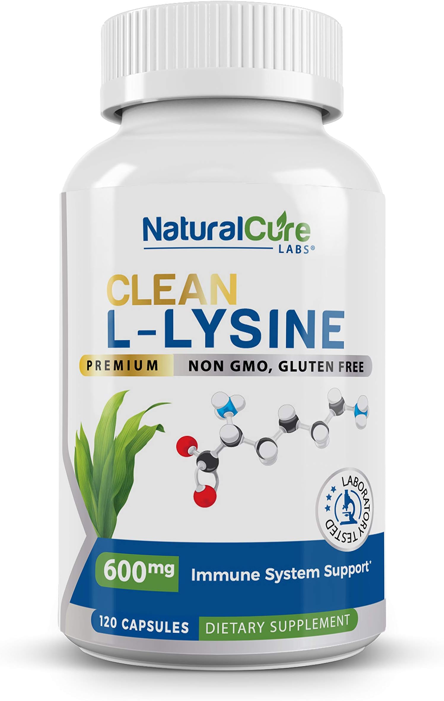 Clean L-Lysine 600mg, 120 Capsules