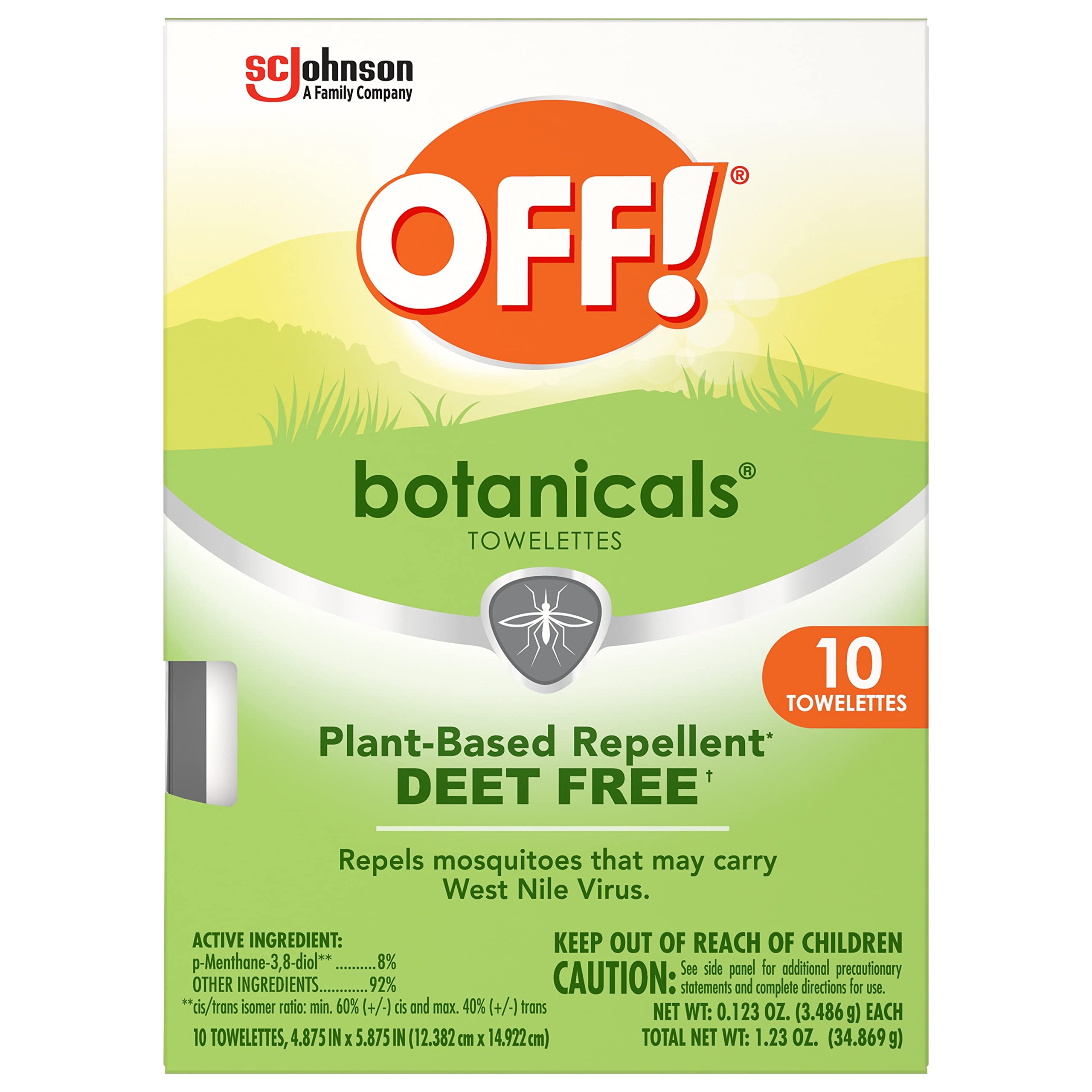 Buy OFF! Botanicals DeetFree Insect Repellent Wipes, PlantBased