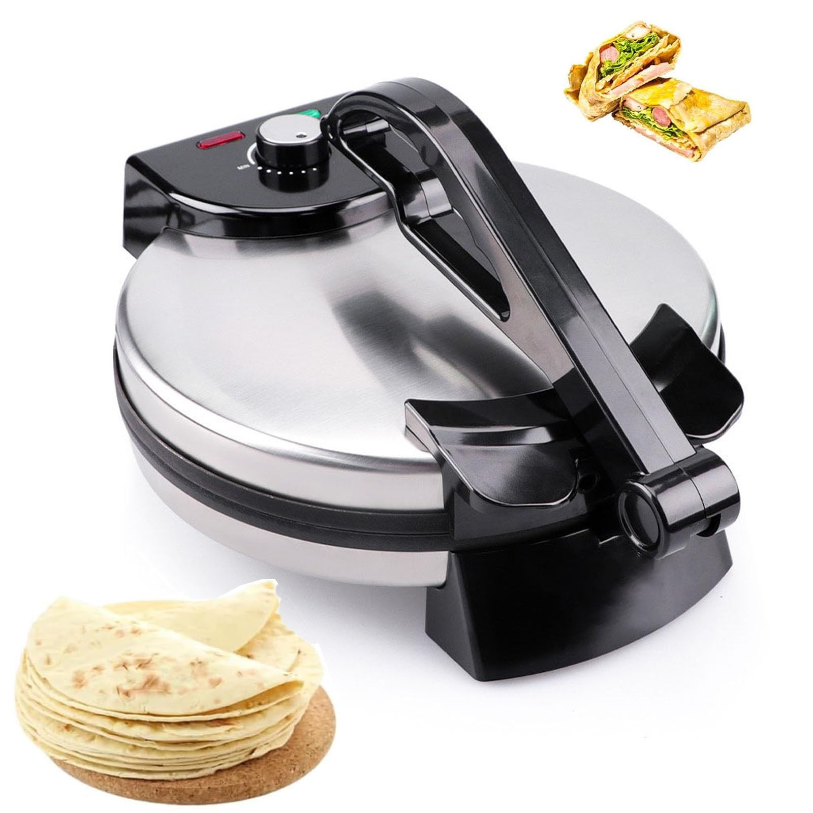 Machine à tortilla automatique 12 pouces appareil à roti 2000W à température réglable