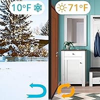 Vista 7 de Tope de puerta mejorado para un gran espacio. Espacio de cierre de puerta ampliado de hasta 1-2/5 pulgadas, para puertas de interior, exterior