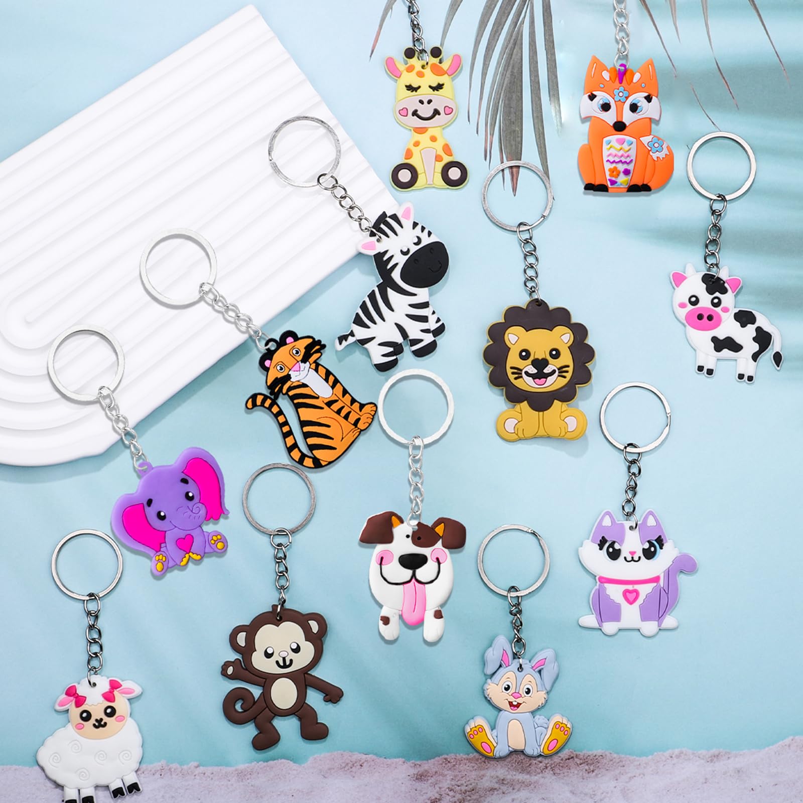 Safari Party Favors 24 Pcs Jungle Animal Keychains - Zoo Theme Party ...