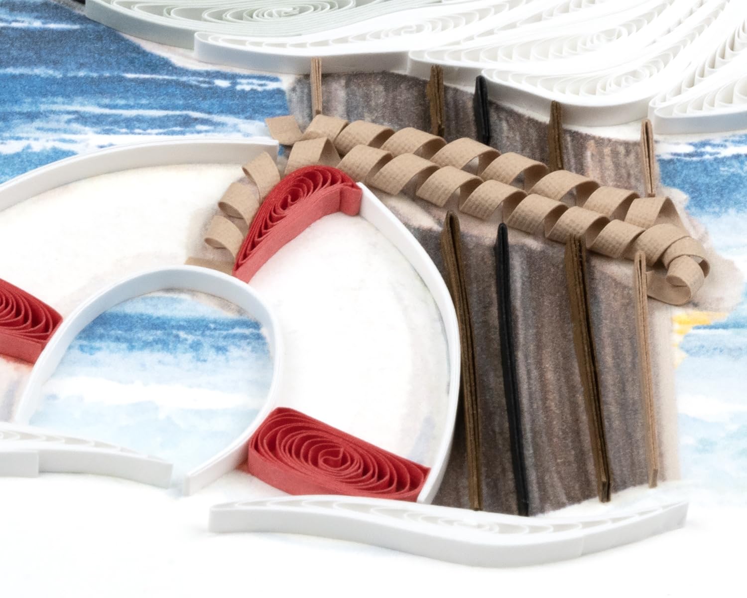 Quilling Seagull at The Seaside Squawk-Tastic Fun Hand-Finished Greeting Card Frameable Art - Image 3