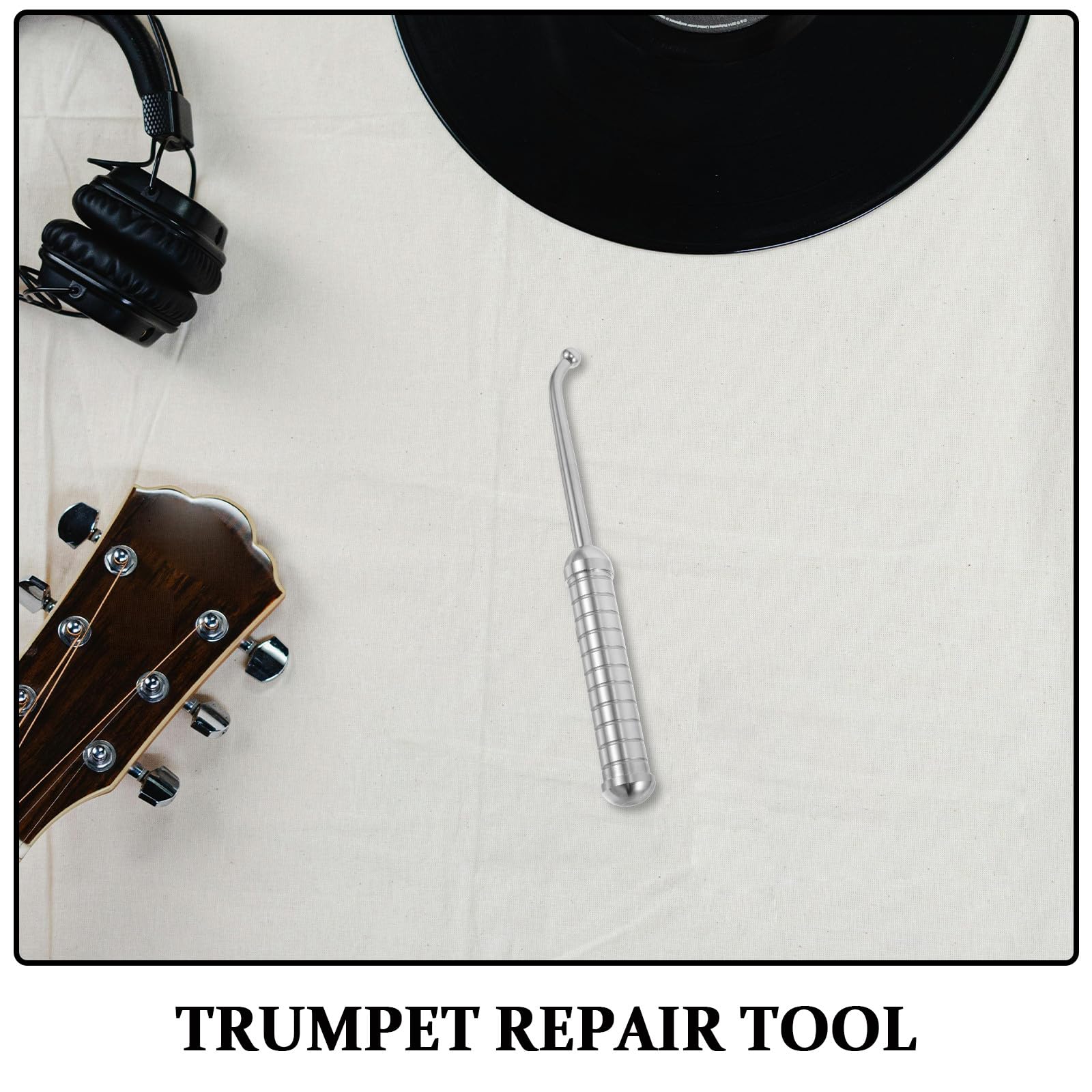 Gatuida Herramienta de reparación de instrumentos de viento, kit de accesorios para trompeta, nivelación de tubos para saxofón, clarinete, flauta, práctica diaria - Plateado