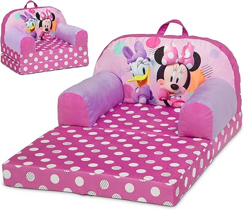Delta Children - Silla abatible Minnie Mouse Cozee Buddy para niños, rosa
