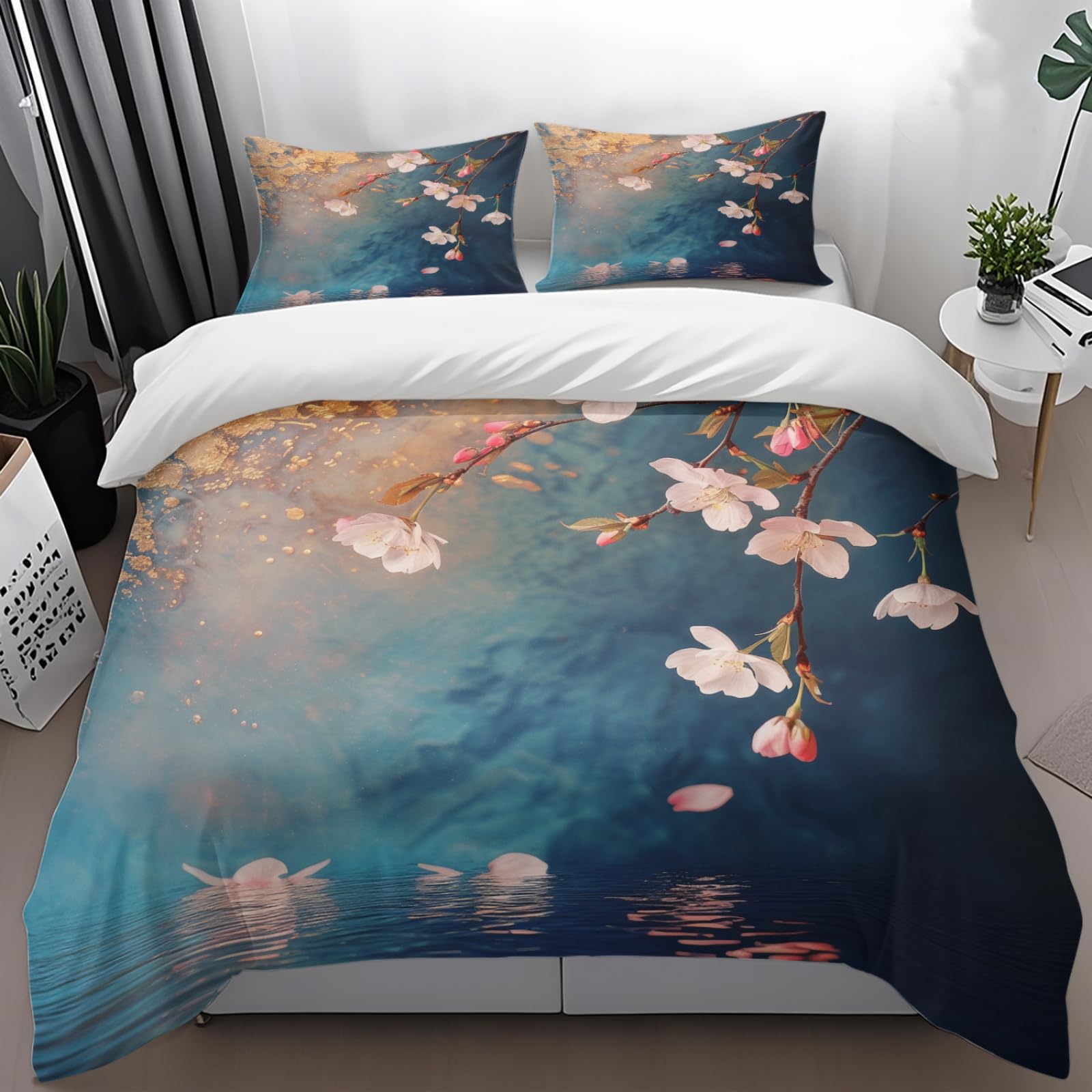 Housse de couette 240 x 260 microfibre anti-plis et parure lit zippée facile