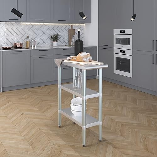 Vista 132 de Mesa de trabajo de acero inoxidable AmGood