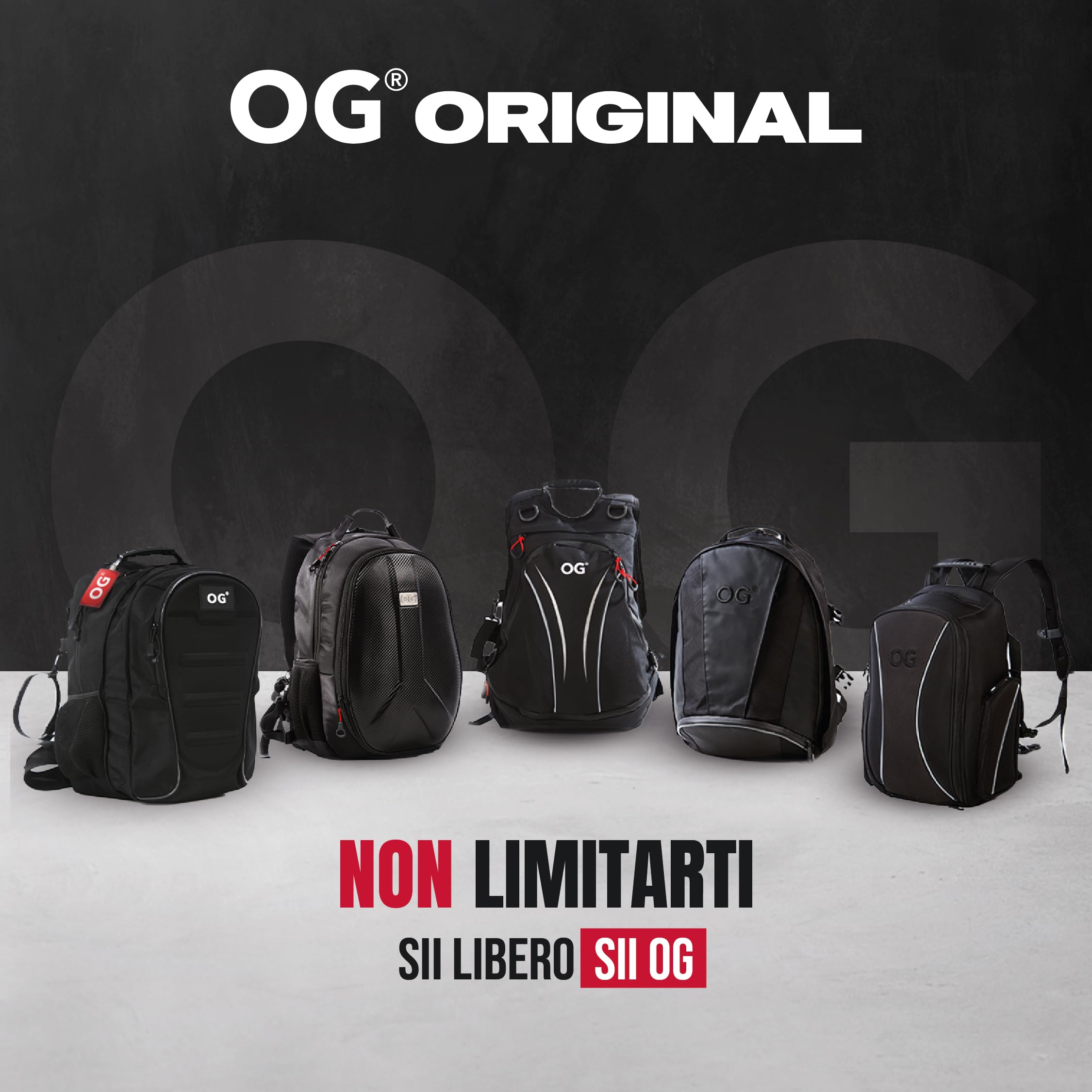 OG Original RoadRunner Zaino Moto Impermeabile Nero Leggero 20L, Borsa Porta-Casco Moto, Cinghia per Casco, Ciclismo, Antifurto, Portatile, Rifrangente