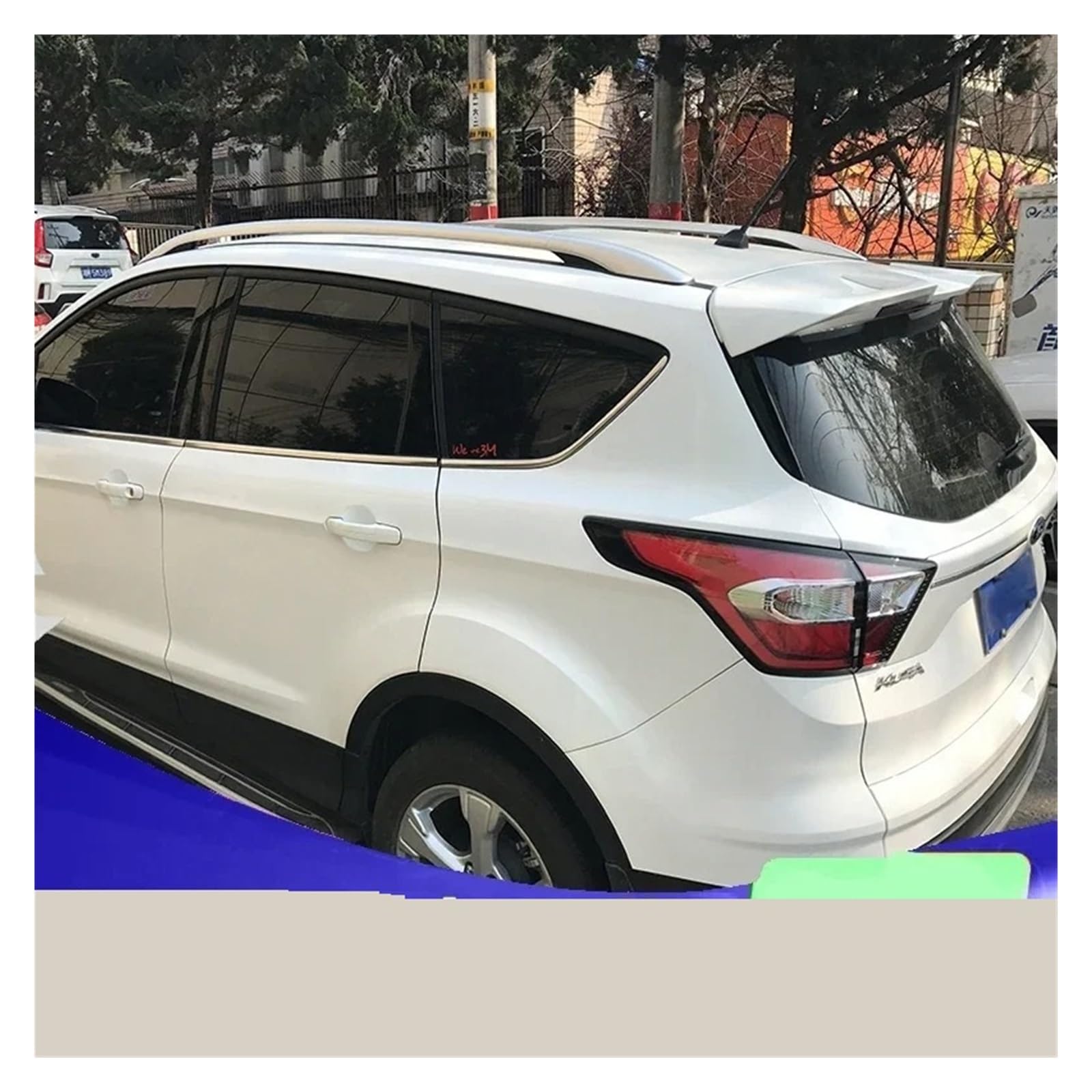 Aileron Arrière pour Ford pour Escape Kuga Escape Kuga St 2013-2019 Aileron De Toit Arrière Kit Carrosserie Auto Spoiler Wing(Unpainted)