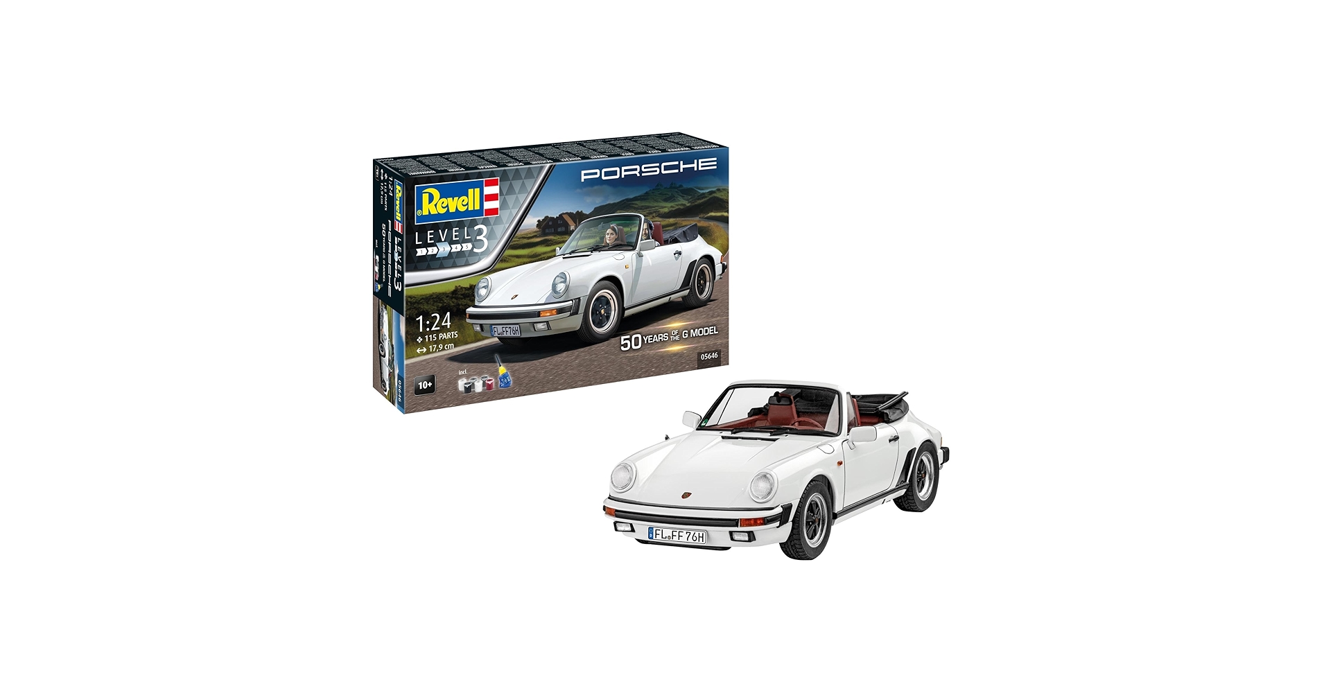 REVELL レベル　1/18　ポルシェ９１１ターボ　カブリオレ ポルシェ911G カブリオレ 50周年記念ギフトセット (プラモデル