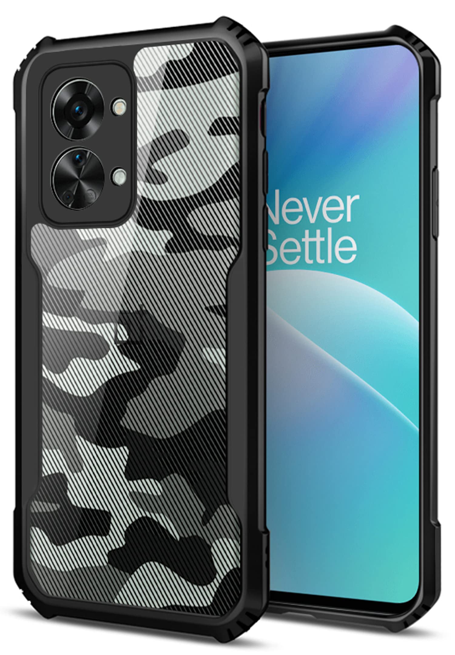 Kapa Beetle Camouflage for OnePlus Nord 2T Back Case, [Military Grade Protection] Shock Proof Slim Hybrid Bumper Cover (Black) (B0BDYT36RW) Amazon Price History, Amazon Price Tracker