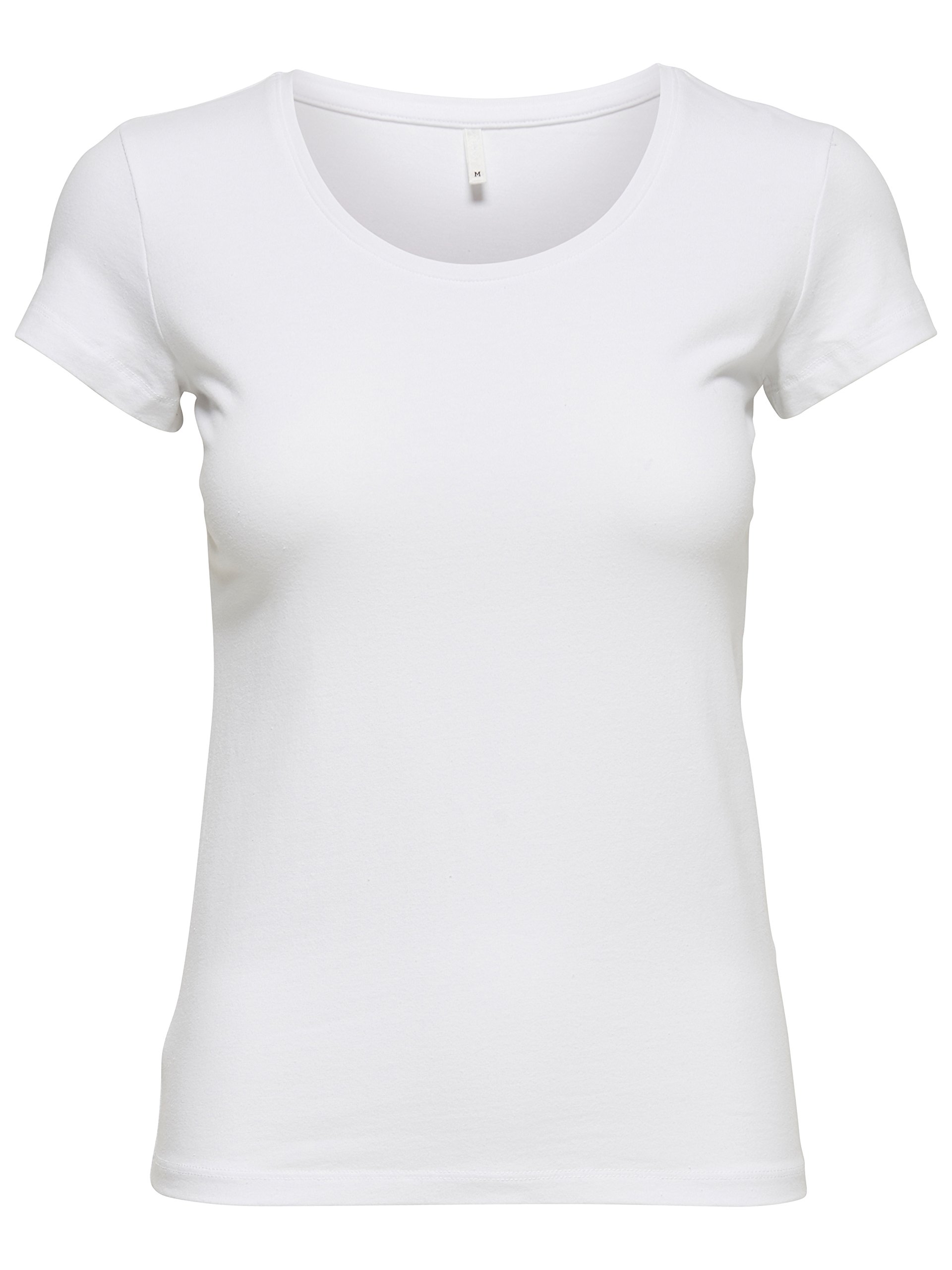 ONLY - 15209153 - Lot de 3 t-shirts pour femme - Noirs ou blancs - Manches courtes - Longs - Basiques - T-shirts d'été - Tailles XS, S, M, L et XL