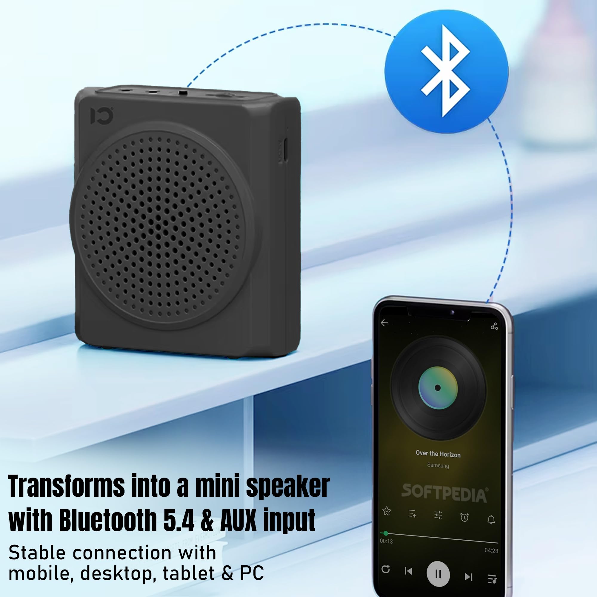 SHIDU S617 Mini Voice Amplifier - Wireless & Rechargeable -3