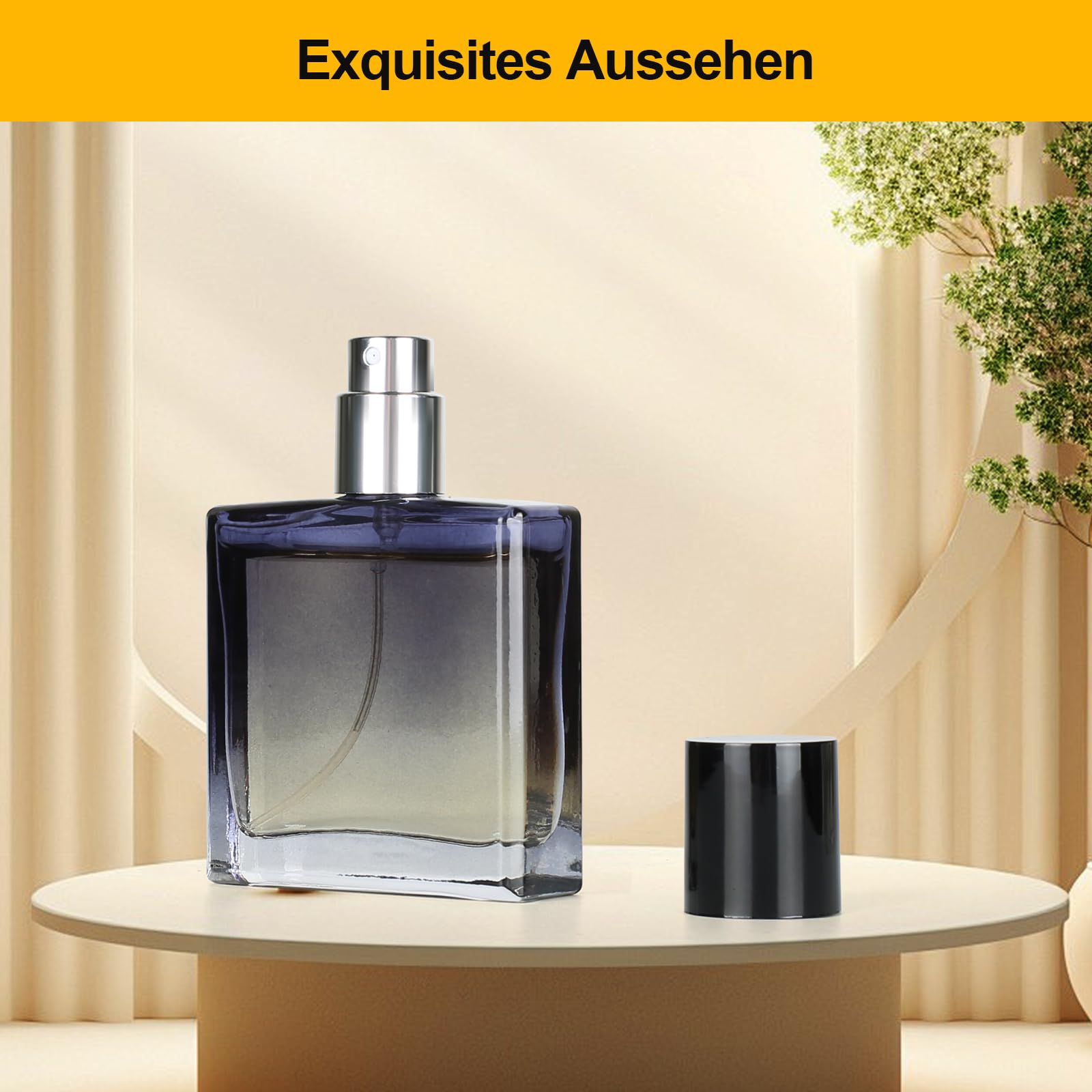 2 sztuki 30 ml rozpylacze do perfum, gradientowe niebieskie kwadratowe rozpylacze do perfum dla kobiet lub dziewczyn, pusty flakon do perfum z akcesoriami takimi jak lejek, dozownik do