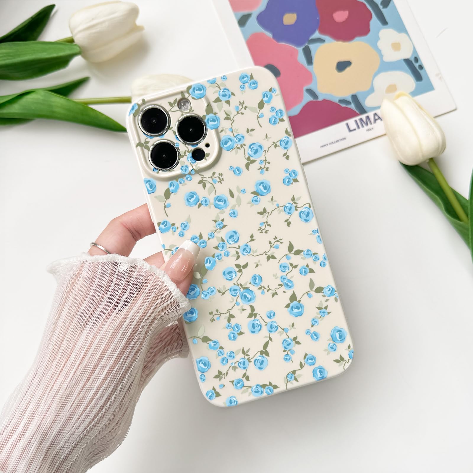 NITITOP IPhone 11 Hülle Mit Blumen-Design | Rosa TPU Hülle Weich & Stoßfest Für Frauen