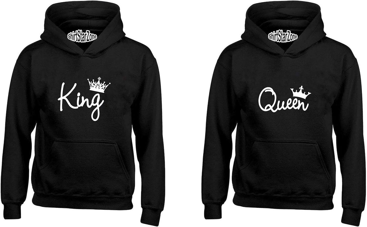 Couple Hoodie - King & Queen Matching His and Her Hoodies