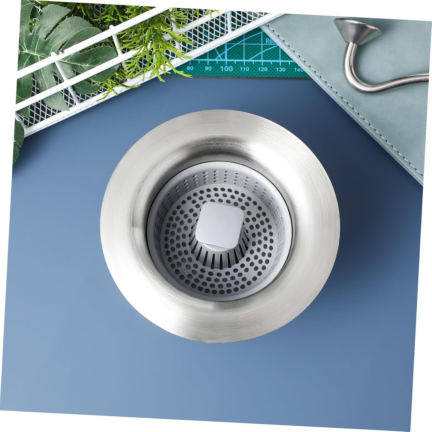 Pop-up Drain Hair Catcher Sink Splash Guard Kitchen Sink Strainer Easy Drainage