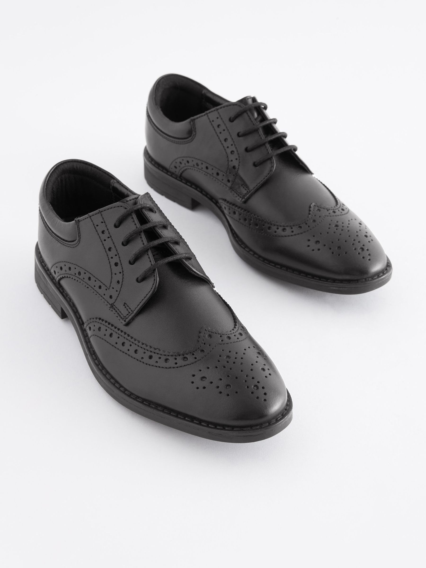 NEXT Garçon Chaussures Richelieu en Cuir à Lacets pour l’école