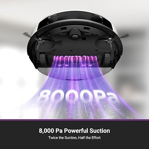 Miniatura 4 de Eureka E20 Plus Robot Aspirador y Trapeador Combo, Robot Aspirador con Estación de Vaciado Automático Sin Bolsa, Capacidad de 45 Días de Succión de