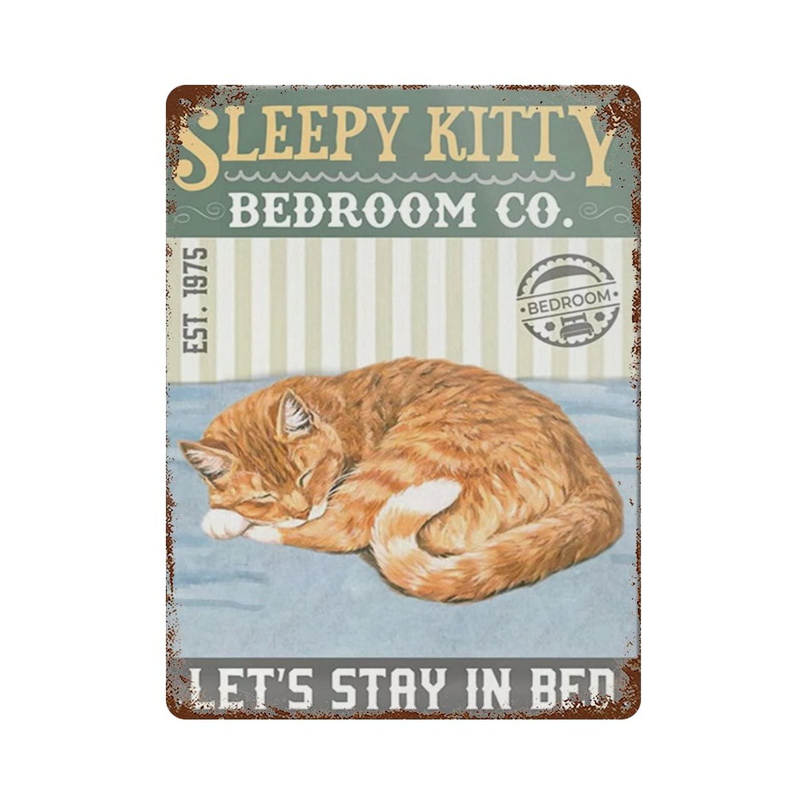 AOOEDM Cat Vintage Metal Sign Tin Sign for Home Bar Pub Kitchen Man Cave Tin Sign Wall Decor Poster Wall Plaque