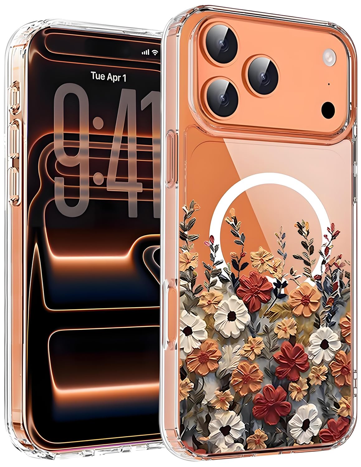 Amazon.com: TXXO for iPhone 17 Pro Max Case Clear Cute Flowers for