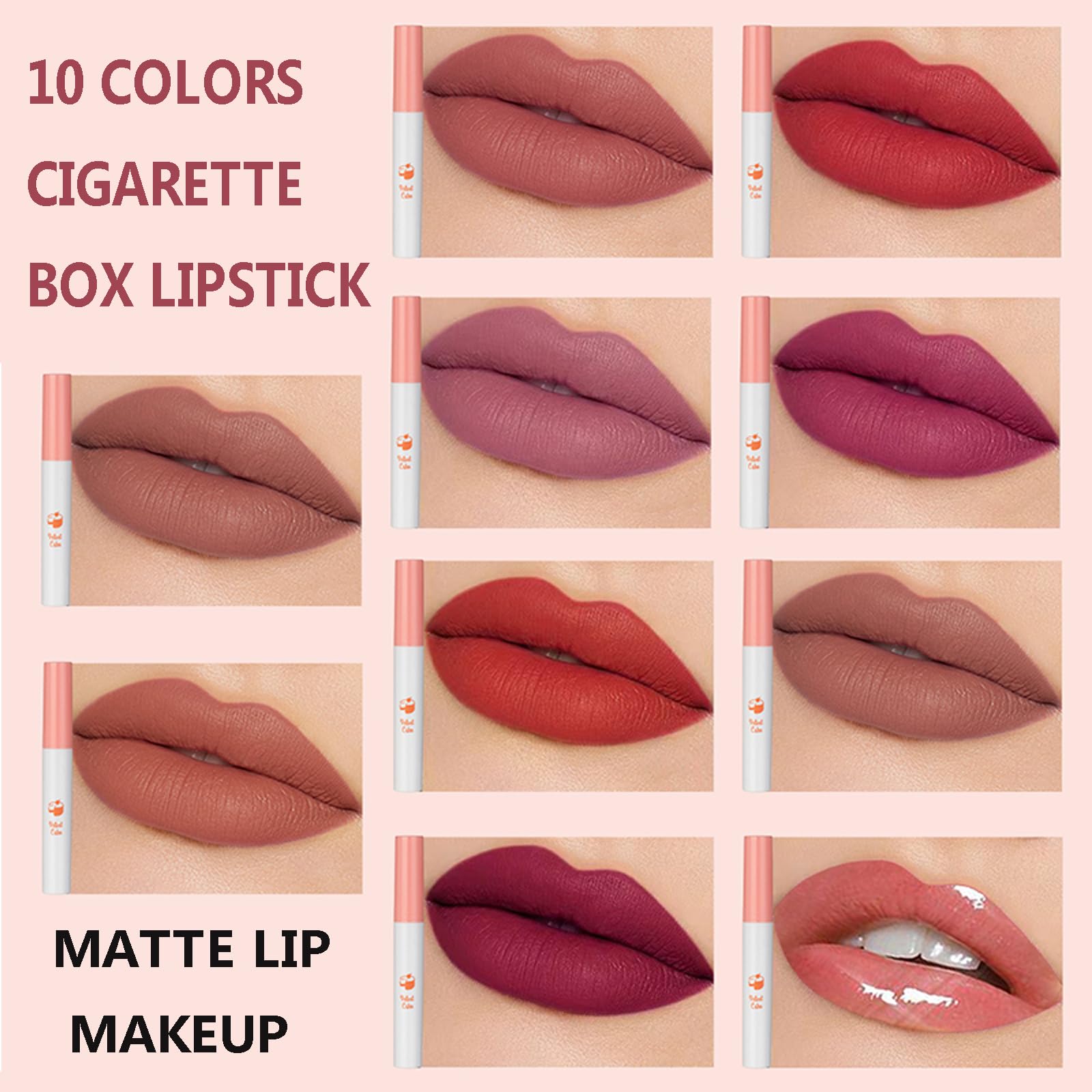 cigarette lipstick amazon Amazon.com: Matte Cigarette Lipstick Set,10 Colors Moisturizing Smooth  Little Smoke Tube Lip Tint Stain Set,Natural Ingredients Long Lasting  Waterproof Non-Sticky Box Cigarette Lip Gloss Kit for Women(10PCS) : יופי  וטיפוח