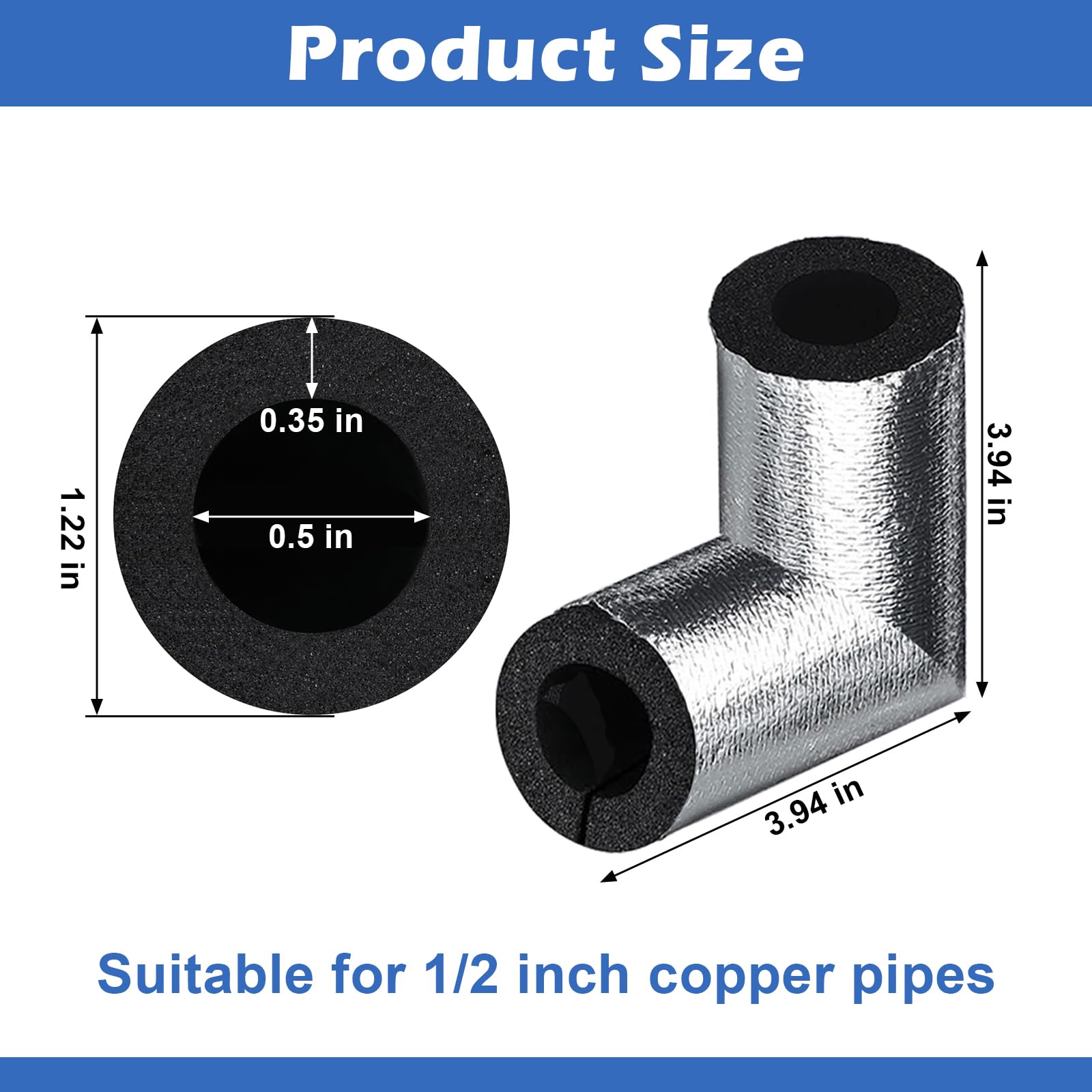 Water Pipe Insulation Sleeve, Aluminum Foil Tube Pipe