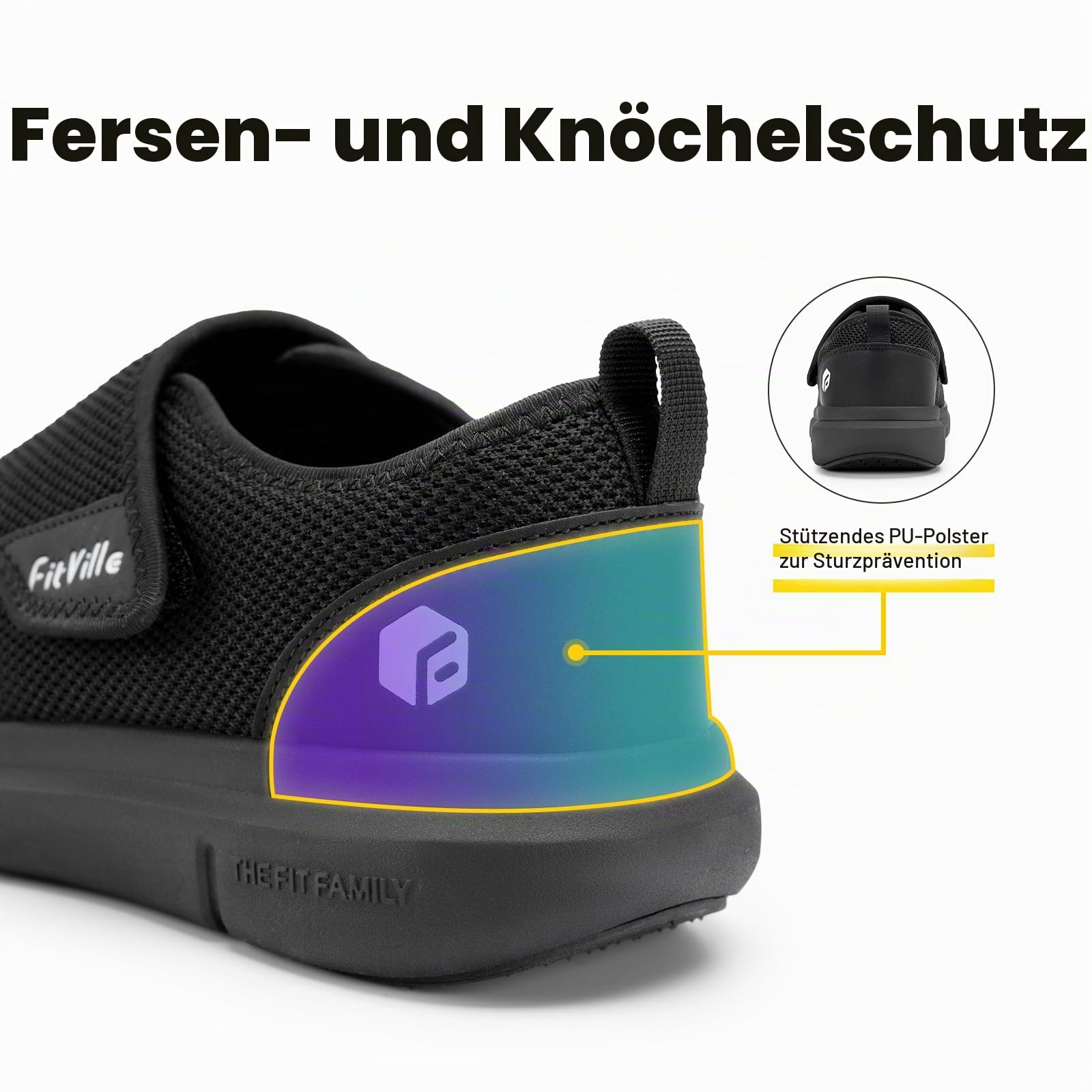 FitVille Schuhe Herren Extra Weit Senioren Pflege Hausschuhe mit Klettverschluss EasyTop Wings V2
